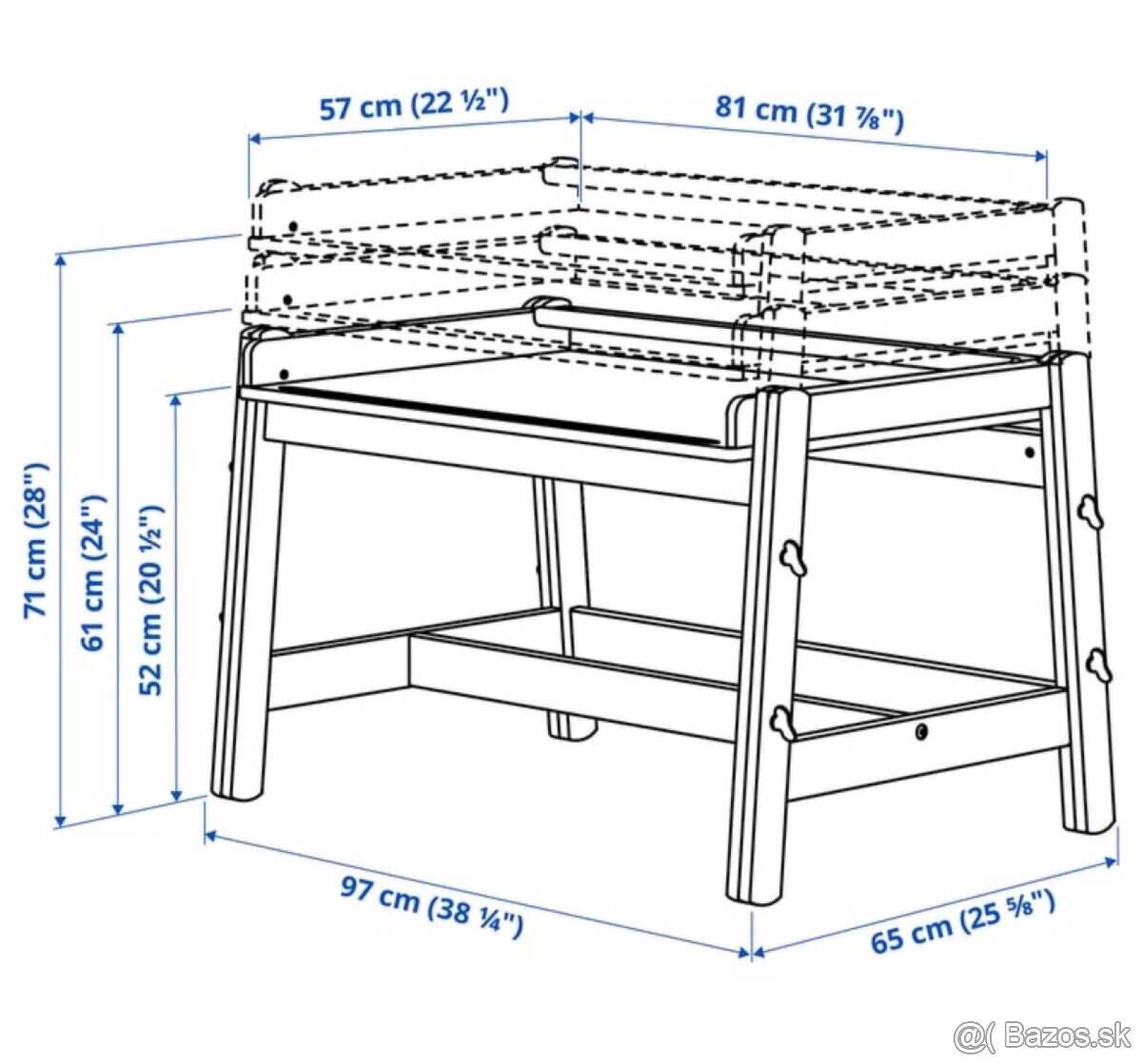 Predám stolík IKEA FLISAT - 6