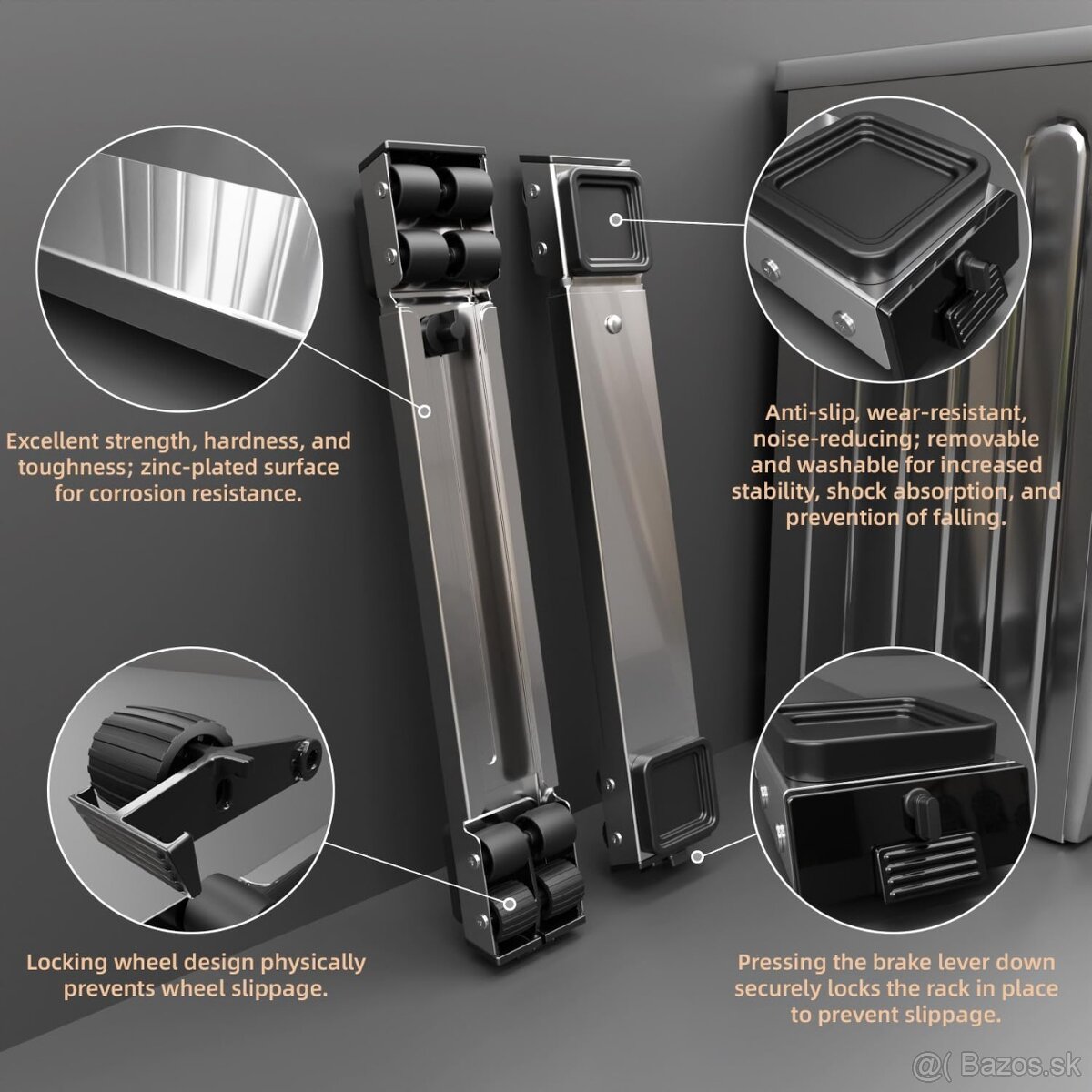 Posuvné valčeky pod spotrebiče - 6