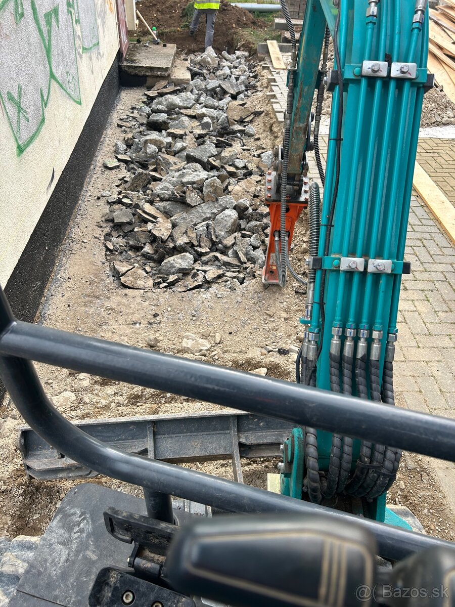 Výkopové a zemné práce minibagrom,autodoprava - 6