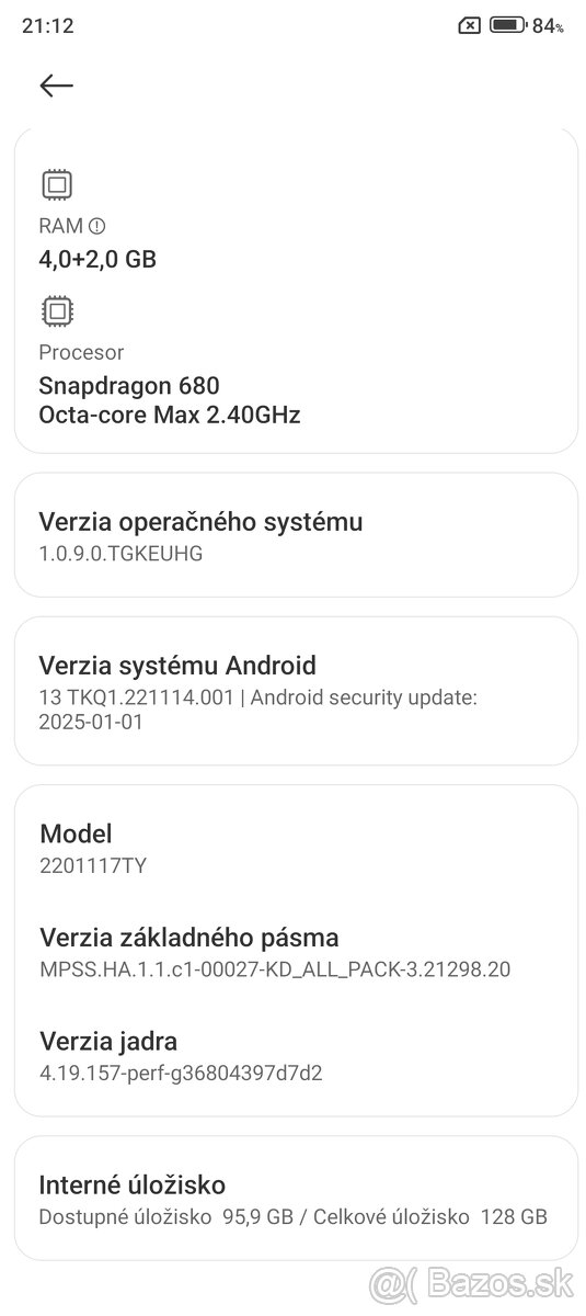 Predám Xiaomi Redmi Note 11 – 4/128 GB - 6