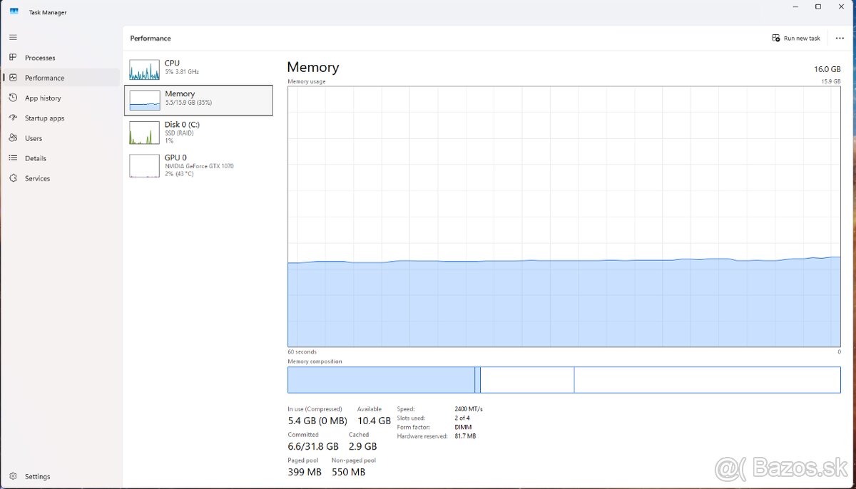 Herný PC Alza GameBox - GTX 1070 8GB, i5-8400, 16GB RAM, Win - 6