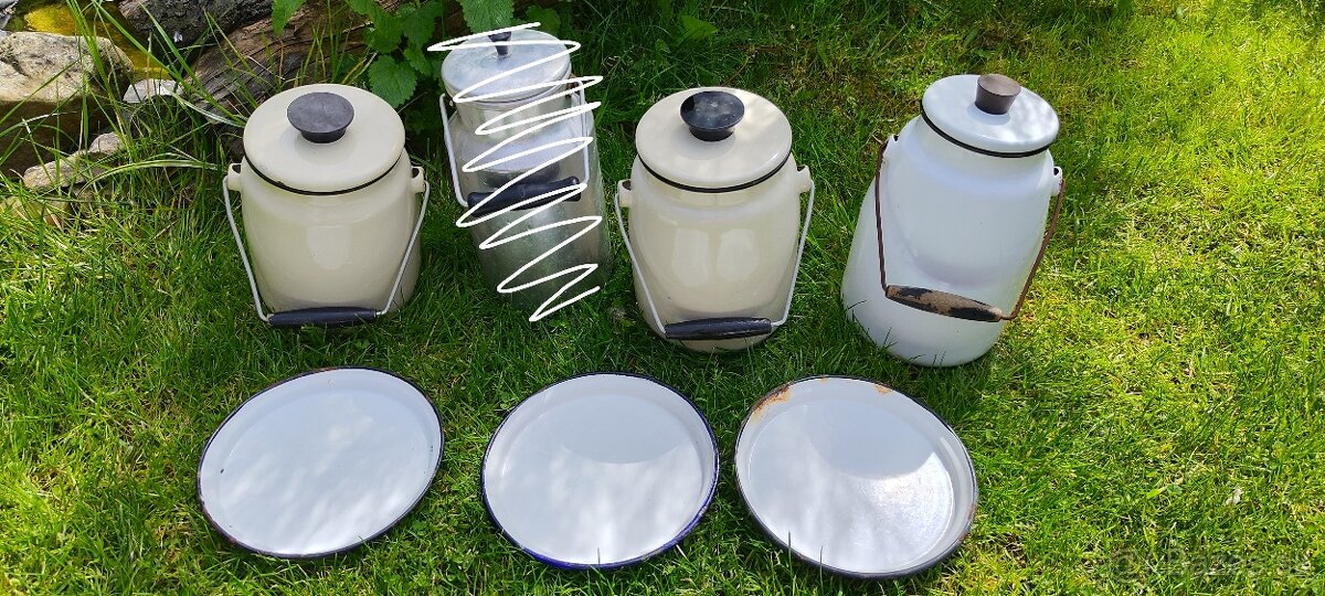 Smaltové kanvice, taniere - 6