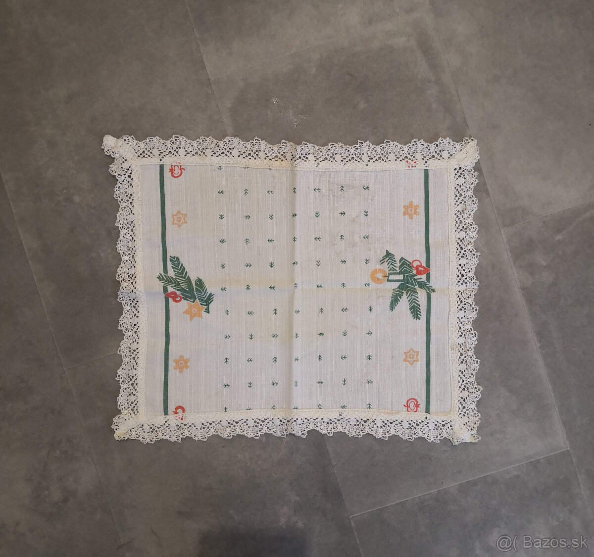 Staré vianočné obrusy 12ks - 6