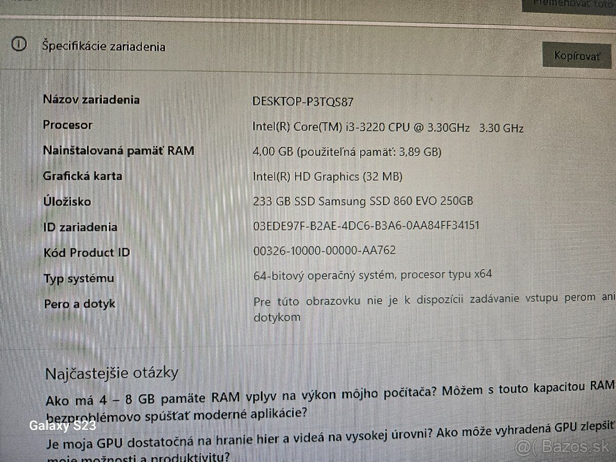 HP all in one 21.5" - 6