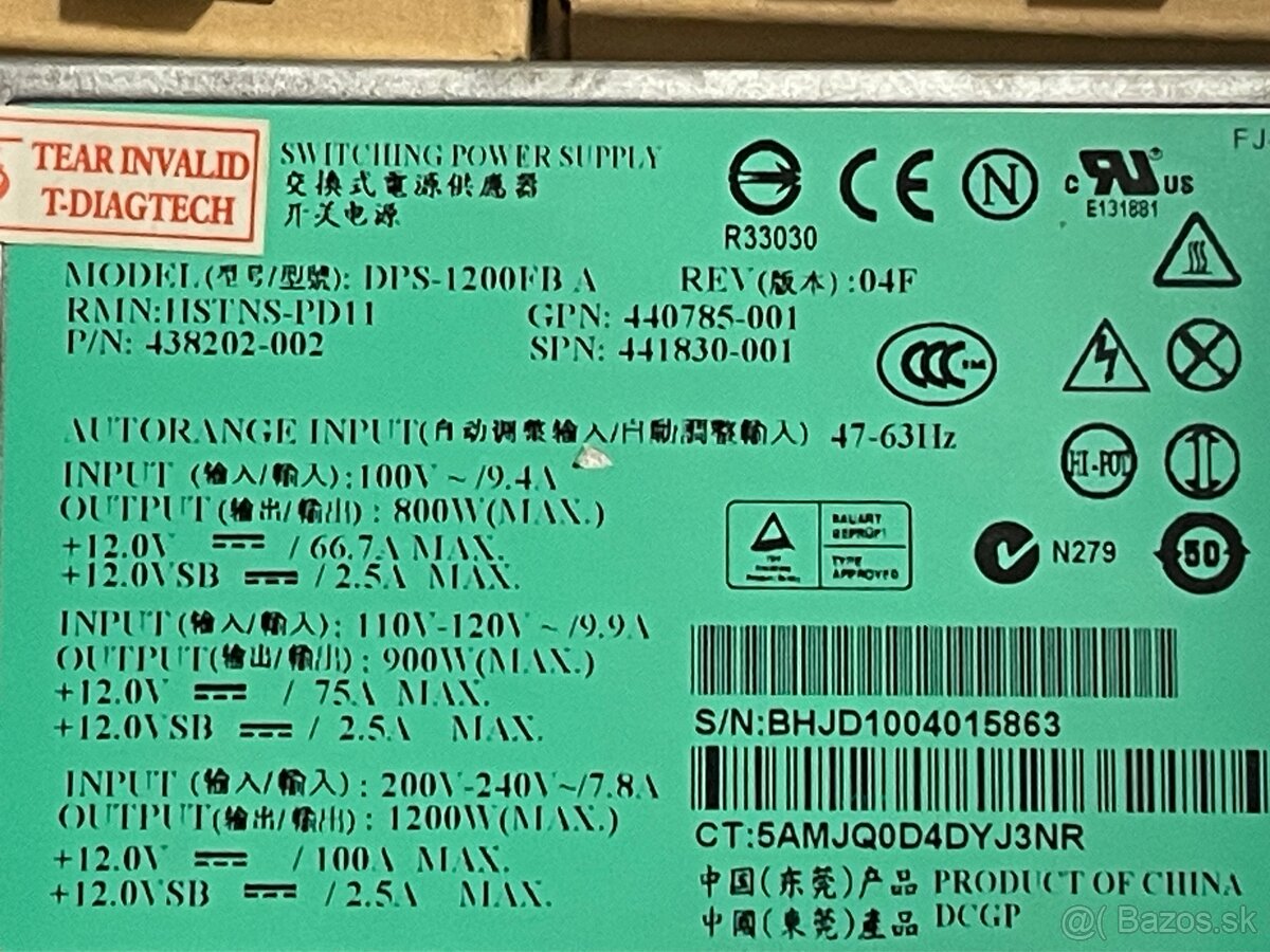 Mining zdroj, server zdroj, riser, mining rig, breakboard - 6