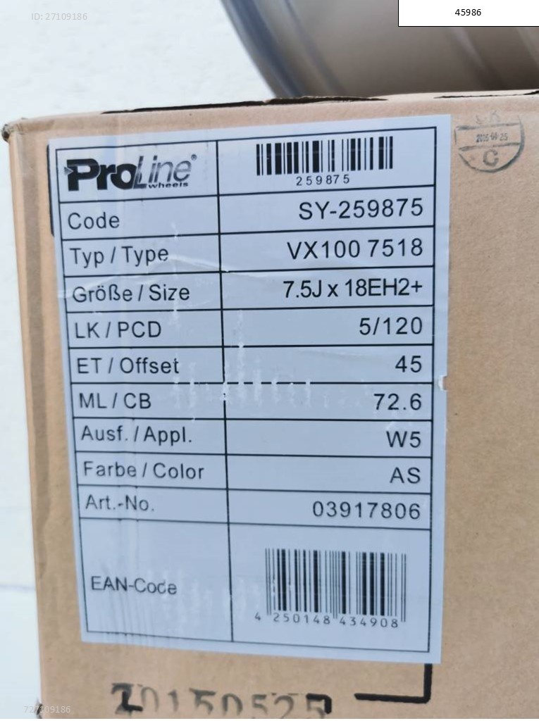 Bmw 1 Alu disky Proline Proline 7,5x18 ET45 5X120 1256 - 6