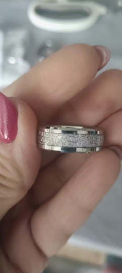 Elegantné 2ks obrúčky 8mm strieborné so vzorom - 6