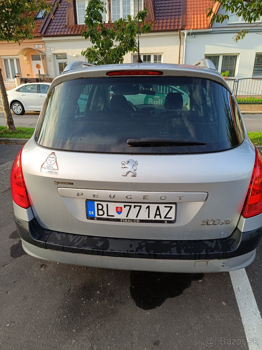 Predám Peugeot 308 SW 1.6 HDi, 162 000 km, klimat., tempomat - 6