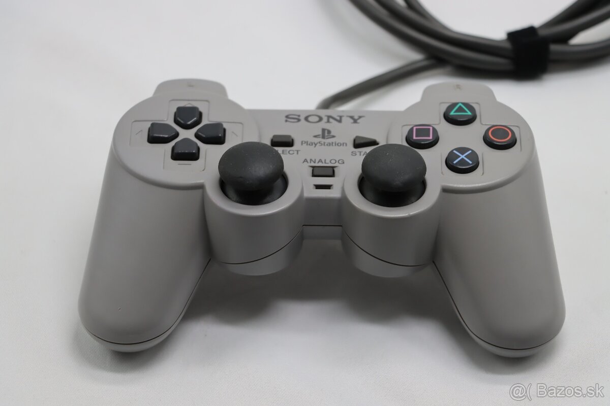 PS1 SCPH-9002 + analógový ovládač + karta + káble - 6