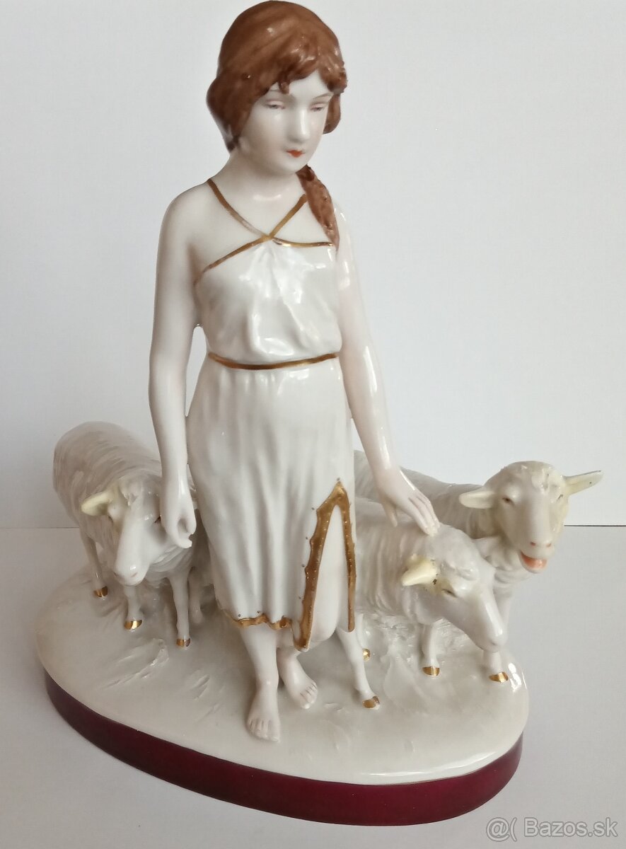 Royal Dux - pastierka s ovečkami - 6
