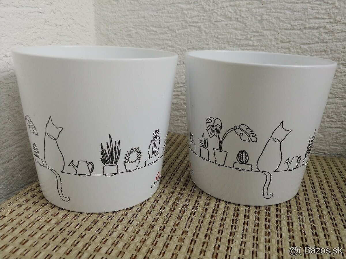 Keramické kvetináče, dva druhy - 6