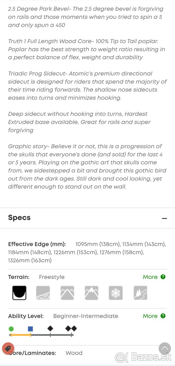 153 cm snowboard ATOMIC s viazanim NITRO - 6