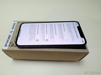 APPLE IPHONE 12 64GB BLACK,ZDRAVIE BATERKY 100% - 6