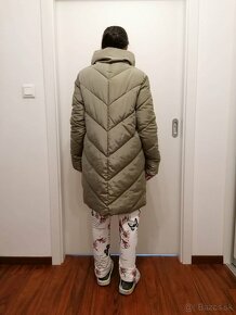 Moderný prešívaný hnedozelený kabát, veľkosť 40 - 6