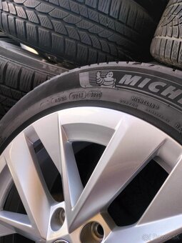 4ks alu disky orig. Škoda 5x112 R17 pneu 205/55 R17 5mm - 6