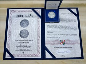 strieborné pam.medaile, vznik ČSR, šlikovského toliar 1519, - 6