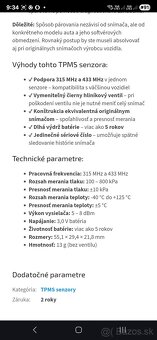 4ks univerzalny TPMS senzor tlaku v pneumatike - 6