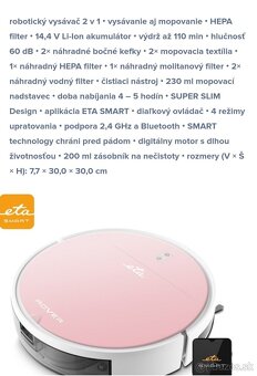 Robotický vysavač ETA - 6