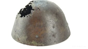 Vojenská helma VZ 32 s priestrelom - torzo - Military helmet - 6