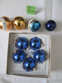 Vianočné retro sklenené gule - 6