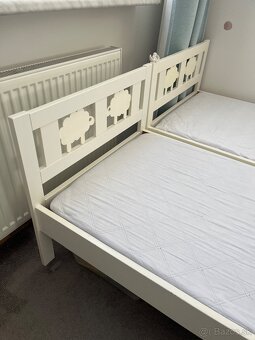 Detska postel 2x IKEA KRITTER + Rost + Kvalitny matrac - 6