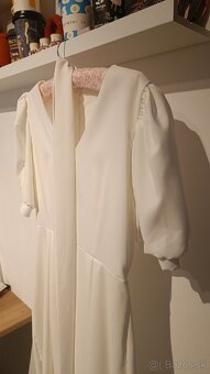 Biele svadobné šaty veľkosť 48 - 6