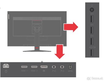 Predám 32” UHD 4K monitor Lenovo P32u-10 s KVM prepínačom - 6
