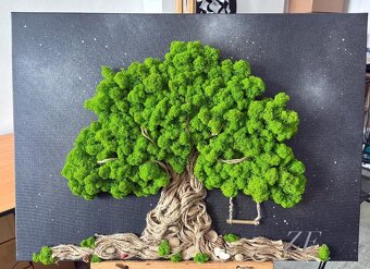 Machový obraz strom.. - 6