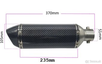 Športový  ladený univerzálny  moto výfuk + db  killer Nový - 6