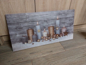 vianočná dekorácia + obraz led sviečky - 6