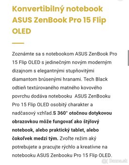 Prémiový dotykový ASUS Zenbook Pro 15 - 6
