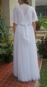 Svadobné šaty - biele, veľkosť 38 - 6