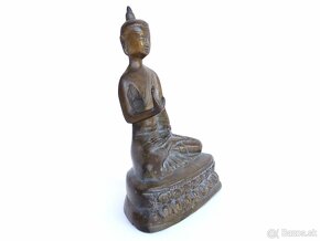 Starožitná Bronzová Soška Buddha - Tibet - 6