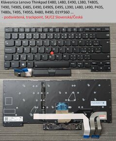 Klavesnice Lenovo E480 L480/L530 T430 T530/ E450/E470/ X230S - 6