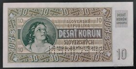 10 Korún Slovenských rok 1939 séria Ef 9 - PERFOROVANÁ - 6