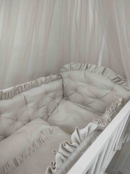 Detská kolíska + komplet výbava  + baldachýn POM - 6