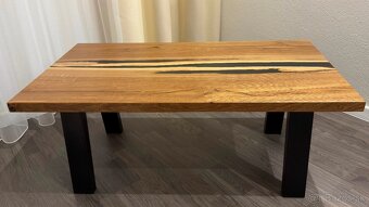 Konferenčný stolík z dubového dreva, 110cm - 6