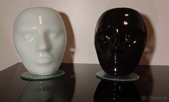 Zaujímavá sklenená plastika tvár - 6