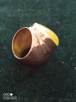 Strieborný prsteň s kameňom/Nefrit/ - 6