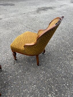 Dvě starožitné křesla historismus - 6