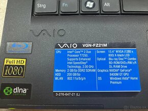 Starší notebook pre nenáročných Sony Vaio s C2D,nvidia - 6