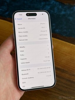 iPhone 15 128gb Pink Top stav - 6