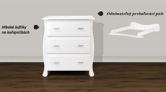 Detská postielka Gala so šuflíkom 2v1 - 6