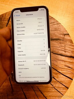 iphone 11 white 64 batéria 100% original top stav - 6