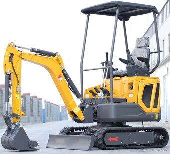 Minibagr 1,6t – Laidong 16kW, joysticky, hodně příslušenství - 6