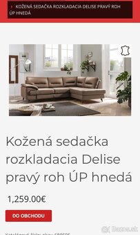 Kožená sedacia súprava nová 256x183cm - 6