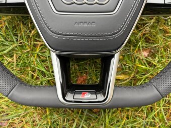 AUDI S volant A6 C8 A8 SQ8 Q8 kozeny zkoseny perforovany - 6