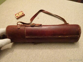 Predám kožené RUČNE ŠITÉ púzdro na puškohľad - 6
