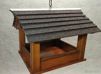 Drevené závesné kŕmitko pre vtáčiky - 6