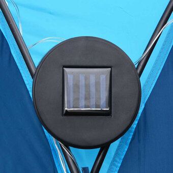 Párty stan s LED a 4 bočnými stenami 3,6x3,6x2,3 m, modrý - 6